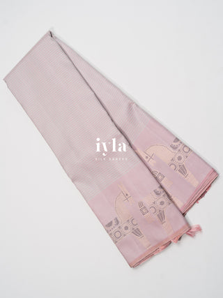 The Royal Equine Kanjeevaram in Baby Pink