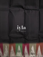 Load image into Gallery viewer, The Ink Black Kanjeevaram with Temple Silhouette Border
