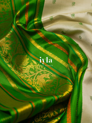 The Timeless Legacy Weave Kanjeevaram in Pistachio Dream