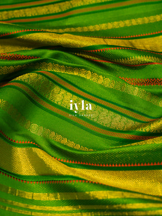 The Timeless Legacy Weave Kanjeevaram in Pistachio Dream