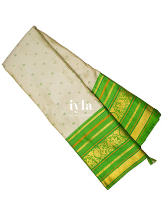 The Timeless Legacy Weave Kanjeevaram in Pistachio Dream