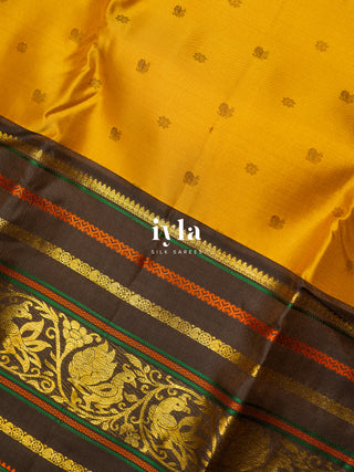 The Timeless Legacy Weave Kanjeevaram in Wild Turmeric