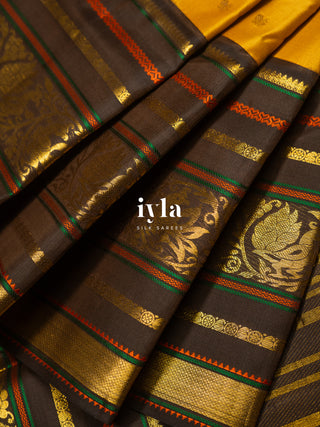 The Timeless Legacy Weave Kanjeevaram in Wild Turmeric