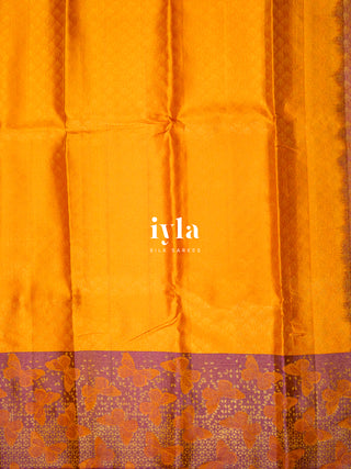 The Butterfly Weave Kanjeevaram in Bright Orange