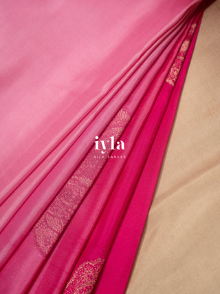 The Amaryllis Colorburst Kanjeevaram in Champagne Beige