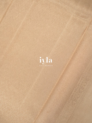 The Amaryllis Colorburst Kanjeevaram in Champagne Beige