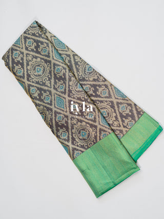 The Ash Grey Artisanal Weave Kanjeevaram