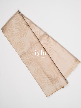 The Asian Royal Fern Kanjeevaram in Oyster Beige