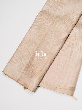 The Asian Royal Fern Kanjeevaram in Oyster Beige