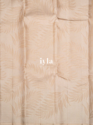 The Asian Royal Fern Kanjeevaram in Oyster Beige
