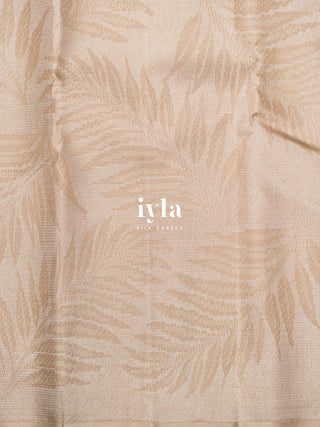 The Asian Royal Fern Kanjeevaram in Oyster Beige