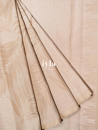 The Asian Royal Fern Kanjeevaram in Oyster Beige