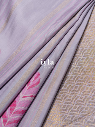 The Banana Grove Whisper Kanjeevaram in Pastel Lavender