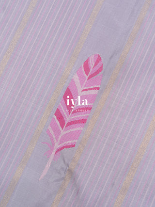 The Banana Grove Whisper Kanjeevaram in Pastel Lavender