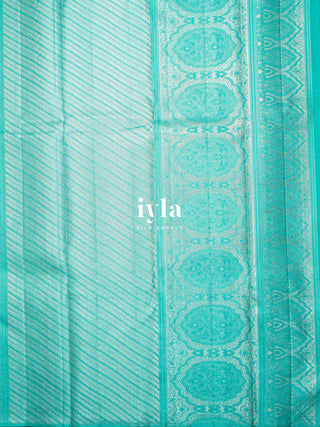 The Birds on Blooming Magnolia Silk Saree