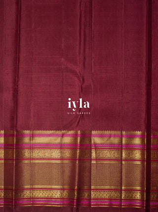 The Birds of Paradise Kanjeevaram in Maroon