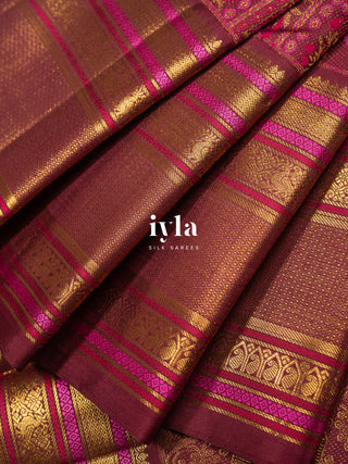 The Birds of Paradise Kanjeevaram in Maroon