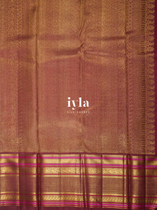 The Birds of Paradise Kanjeevaram in Maroon