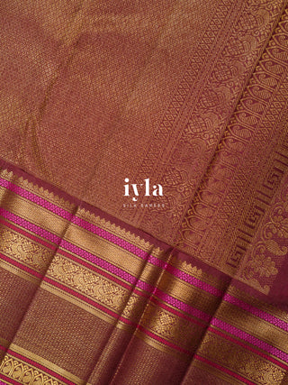 The Birds of Paradise Kanjeevaram in Maroon