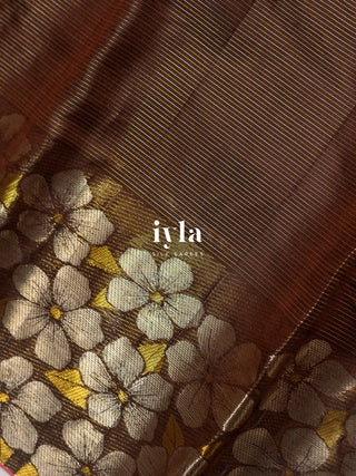 The Walnut Brown Blossom Edit Kanjeevaram