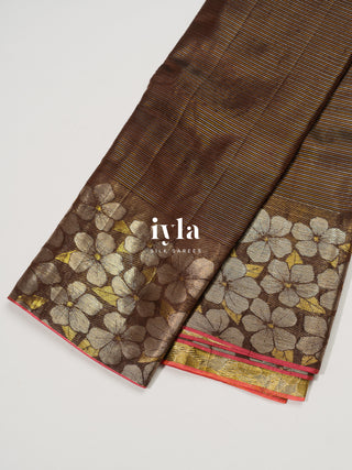 The Walnut Brown Blossom Edit Kanjeevaram