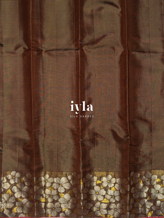 The Walnut Brown Blossom Edit Kanjeevaram