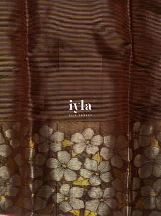 The Walnut Brown Blossom Edit Kanjeevaram