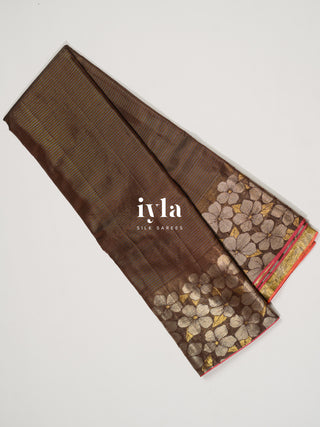 The Walnut Brown Blossom Edit Kanjeevaram