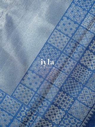 The Artistic Palette Kanjeevaram in Capri Blue