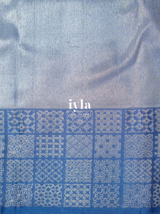 The Artistic Palette Kanjeevaram in Capri Blue