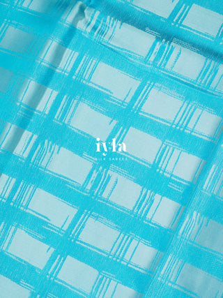 The Artistic Palette Kanjeevaram in Capri Blue