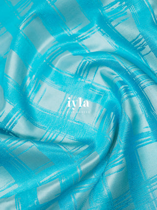 The Artistic Palette Kanjeevaram in Capri Blue