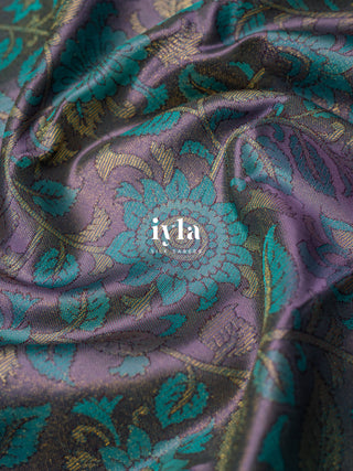 The whispers of Kalamkari Kanjeevaram in Amethyst Smoke