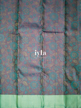 The whispers of Kalamkari Kanjeevaram in Amethyst Smoke
