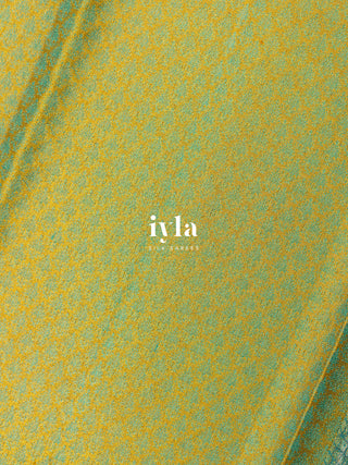 The Exotic Lotus Pond Kanjeevaram Dipped in Gold