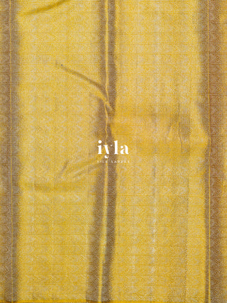 The Bridgerton Inspired Kanjeevaram in Amber Yellow