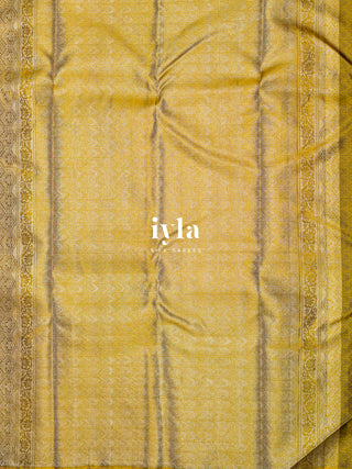 The Bridgerton Inspired Kanjeevaram in Amber Yellow
