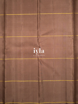 The Birds on Branches Silk Saree in Brown Sugar