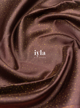 The Mocha Brown Damask Bloom Kanjeevaram