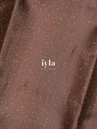 The Mocha Brown Damask Bloom Kanjeevaram