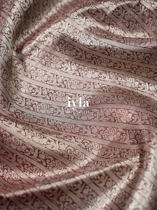 The Chestnut Brown Architectural Floral Kanjeevaram