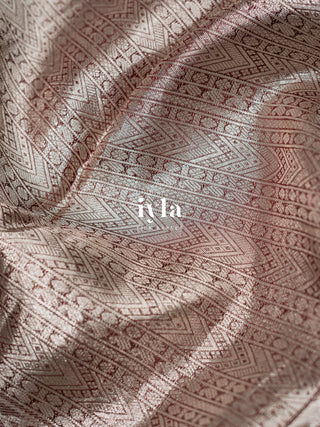 The Chestnut Brown Architectural Floral Kanjeevaram