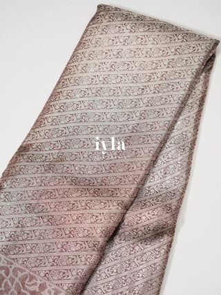 The Chestnut Brown Architectural Floral Kanjeevaram