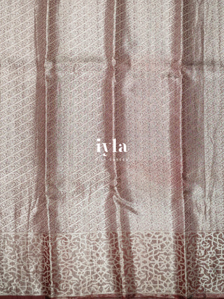 The Chestnut Brown Architectural Floral Kanjeevaram