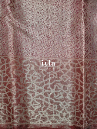 The Chestnut Brown Architectural Floral Kanjeevaram