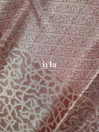 The Chestnut Brown Architectural Floral Kanjeevaram