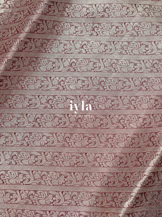 The Chestnut Brown Architectural Floral Kanjeevaram