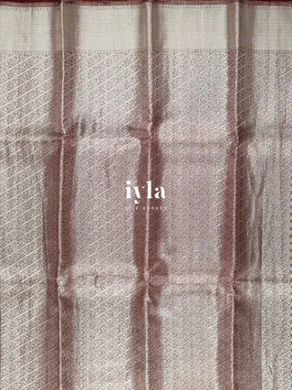 The Chestnut Brown Architectural Floral Kanjeevaram