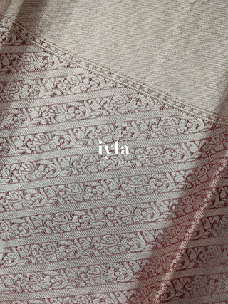 The Chestnut Brown Architectural Floral Kanjeevaram