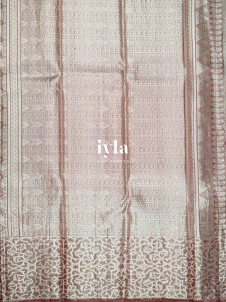 The Chestnut Brown Architectural Floral Kanjeevaram